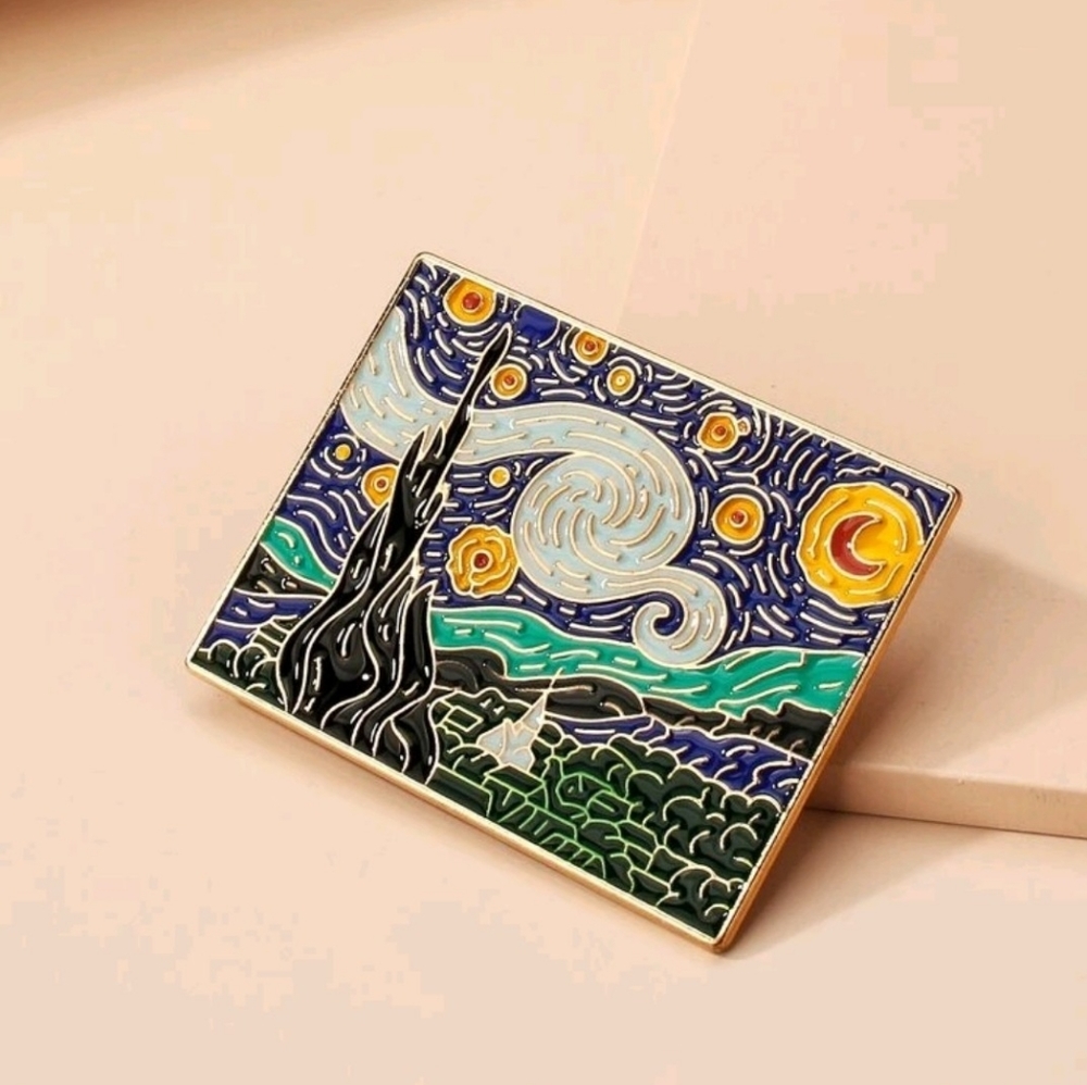 3 for $30 Starry Night Enamel Pin